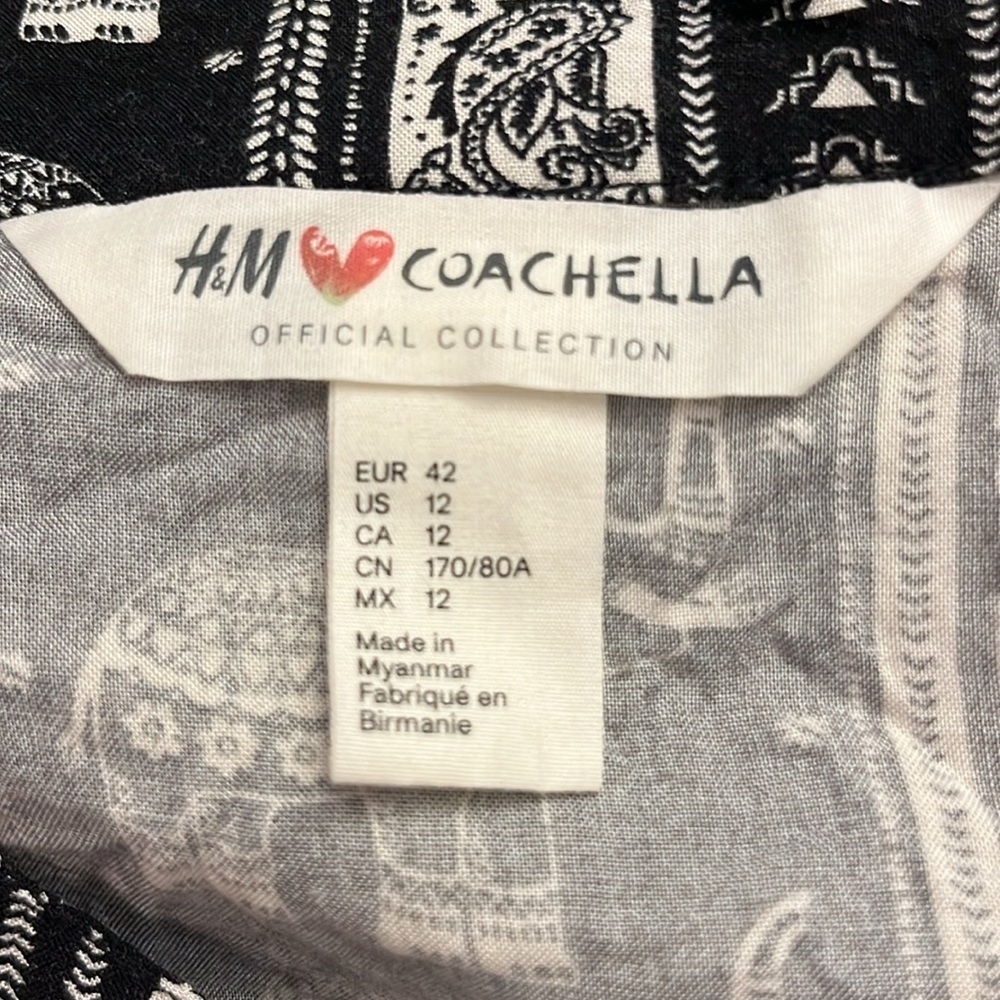H&M Coachella official collection brand size 12 maxi skirt - Picture 6 of 7